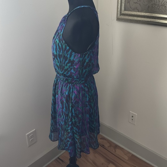 Express Sz S halter dress sleeveless keyhole front & back elastic waist dress‎ - Picture 5 of 10